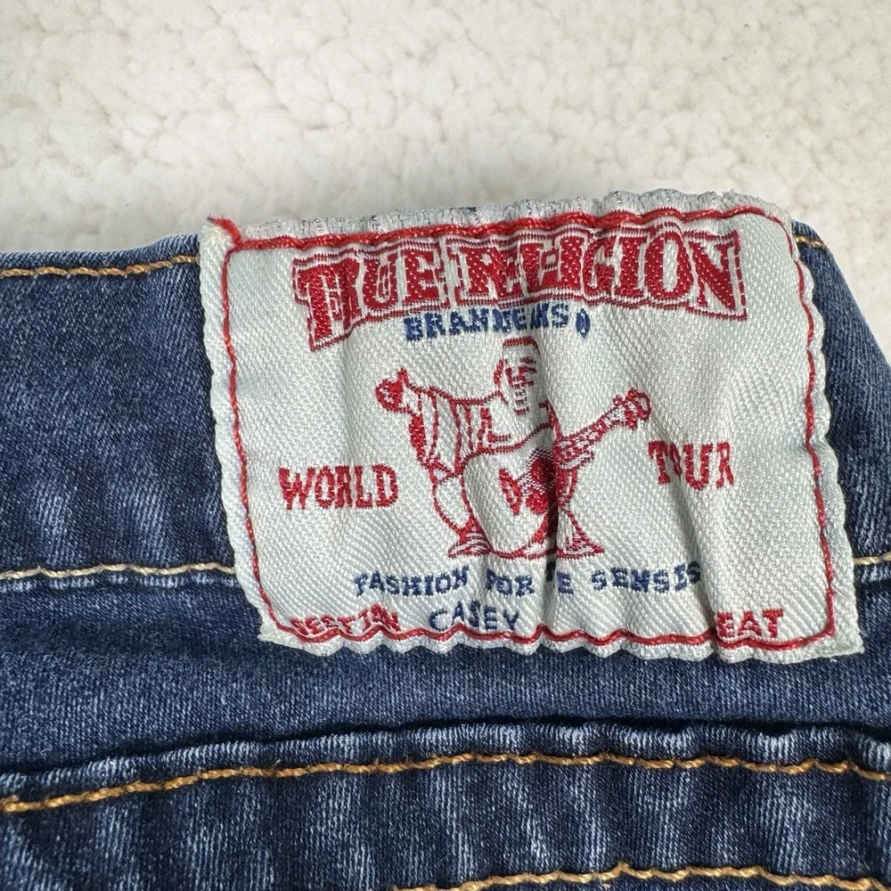 True Religion‎ Jeans Women 29 Casey Skinny Stretch Dark Wash USA Made Blue Denim